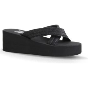 Resim Bueno Shoes Siyah Kum Simli Kadın Dolgu Topuklu Terlik 26WT230064 26WT230064 