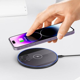 Resim Wiwu Wi-W012 Quantus 15W Hızlı Şarj Özellikli Masaüstü Wireless Şarj Aleti - Siyah 