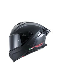 Resim Sway SW 867 Red Strıp Siyah Camlı Motosiklet Kaskı Mat Siyah 