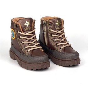 Resim Erkek Çocuk Kahve Turkuaz İçi Kürklü Termo Taban Suya Soğuğa Dayanıklı Günlük Rahat Bot Turkuaz 