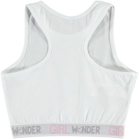 Resim Civil Girl Wonder Baskı 8-12 Yaş Büstiyer - Beyaz - Beyaz / 12-13 Yaş 