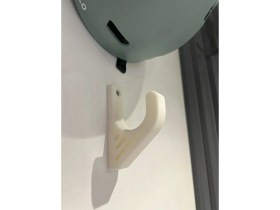 Resim Atlas Lab Bisiklet Kask Askısı Duvar Tipi – 3D Baskı - Pla - Düzenleyici Aparat - Duvar Askılık Vida Dahil Beyaz 