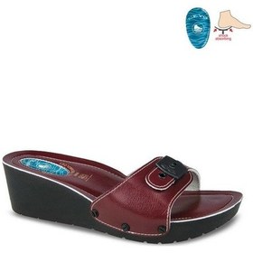 Resim Ceyo 9969-1 Dolgu Topuk Jelli Anatomik Taban Kadın Terlik Kırmızı 36-40 Kırmızı 