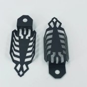 Resim Hightower 2 Parça Evrensel Motosiklet Alüminyum Amortisör Kapağı Siyah Koruyucu 