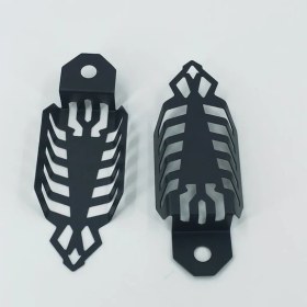 Resim Hightower 2 Parça Evrensel Motosiklet Alüminyum Amortisör Kapağı Siyah Koruyucu 