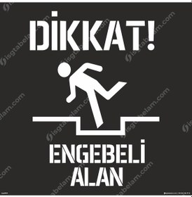 Resim Dikkat Engebeli Alan Boyama Şablonu 