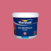 Resim Marshall Fuşya Çiçeği 1 Litre Silikonlu Özel Mat Su Bazlı İç Cephe Boyası (MARSHALL.5134328) 