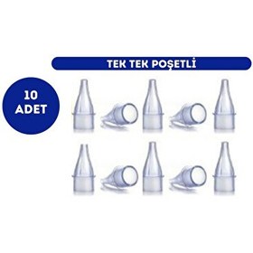 Resim Wohler Nazal Burun Aspiratörü Yedek Uç 10 'lu Tek Tek Poşetli x 4 = 40 Adet (Otribebe Uyumlu) 