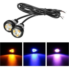 Resim Kartal Göz LED Kırmızı Ayna Altı Araç Far LED Projektör Sis Farı 