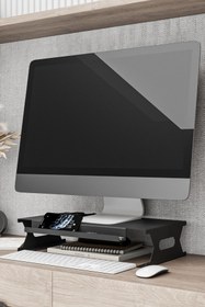 Resim Lmz Design Masaüstü Tasarım Bilgisayar Monitor Yükseltici Sehpa Laptop Yazıcı Tv Ekran Notebook Stand 