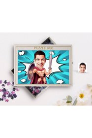 Resim Bk Gift Kişiye Özel Spartalı Karikatürlü 1000 Parça Profesyonel Puzzle-1 
