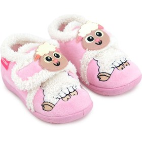 Resim Gezer Bebe Kız Çocuk Kışlık Cırtlı Ayarlanabilir Günlük Okul Kreş Panduf Ayakkabı 