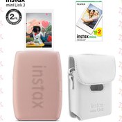 Resim Fujifilm Instax Mini Link 3 Pembe Akıllı Telefon Yazıcısı Beyaz Çanta ve 20'li Mini Film 