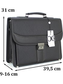 Resim Başkent Çanta Deri Evrak Çantası Laptop Bölmeli 15.6" Siyah 