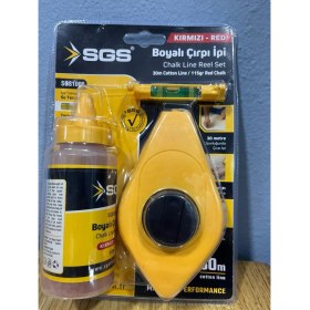 Resim Boyalı Çırpı Ipi Seti 30M + 115GR Kırmızı Toz Boya | Su Terazili | 