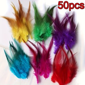 Resim 50 Adet Kedi Oyuncak Tüy Çubuğu, Renkli Uçlu Sülünkuyrukları DIY Dekorasyon Malzemesi, Şenlikli Kedi Aktivitesi, Evcil Hayvan Eğlencesi, İnce Yapılı Desenler, Süslemeler için Materyal, Pürüzlü Olmayan Yuvarlak Kenarlar, Çift Başlı Tutacaklar 