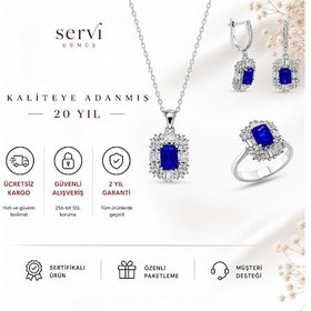 Resim Servi 925 Ayar Gümüş Radiant Baget Set-94 