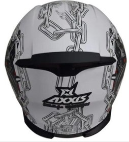 Resim Axxis Eagle Sv Cyber Bull Matt White Kapalı Motosiklet Kaskı 