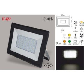 Resim Cata Ct-4657 Slim Led Projektör 30w Beyaz Işık N11.571 