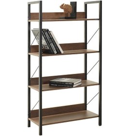 Resim Profile 4 Raflı Kitaplık-koyu Ceviz Oslo Ceviz 73x136x35 Cm Gxyxd 