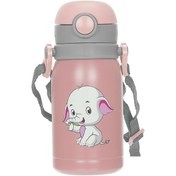 Resim S-link SL-TM06 Pembe 300ML Iç 304 Dış 201 Taşınabilir Paslanmaz Çelik Kız Çocuk Termos Kupa-Bardak 