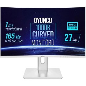 Resim Kutu Hasarlı Wrp27-165-w 27\" 165hz 1ms1000r Curved Freesync + G-sync Fhd Oyuncu Monitörü-114583 