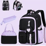 Resim Honeybeeshop Yeşil Kalp Şeklinde 3 Parça Sırt Ve El Çantası Seti Kampüs Plaj Seyahat Yeşil 