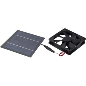Resim 20W 12V Güneş Paneli Egzoz Fan Hava Extractor Mini Ventilatör Güneş Paneli Powered Fan Köpek Tavuk Evi Serası (Yurt Dışından) 