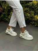 Resim Guja 24k319-3 Kalın Taban Taşlı Kadın Sneakers Spor Ayakkabı Beyaz 