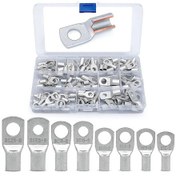 Resim Tenfowee 6, 10, 16, 25 Ölçü Kablolar İçin 120 Adet Yuvarlak Kalaylı Bakır Kablo Ucu Seti 