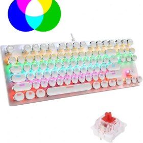 Resim Sarftech Leaven Daktilo Tarzı K550 Kırmızı Red Switch Rgb Mekanik Klavye -Su Geçirmez 