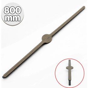 Resim Badem10 Saral Çizgili Soft Antik Sarı Çekmece Kulp 800 mm Gardrop Dolap Vestiyer Mutfak Banyo Mobilya Kulbu 