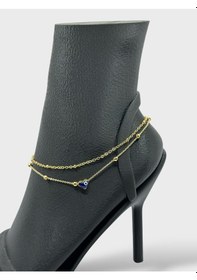Resim Arnes Jewelry Çelik Nazar Boncuklu Halhal Ar587nes Gold 