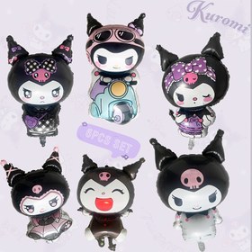 Resim 6 adet yeni Sanrio serisi balonlar, fotoğraf malzemeleri için uygun, arka plan dekorasyonu, parti atmosferi, sahne düzeni, iyi bir hediye seçimi 