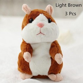 Resim 15CM Little Talking Hamster Toy - Light Brown / 3 