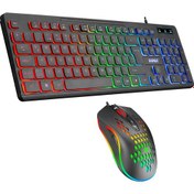 Resim Everest KB-120 SM-G07 RGB Gaming Oyuncu Klavye Mouse Set Everest