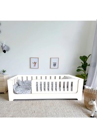 Resim Markaawm Zambak Montessori Karyola Çocuk Ve Bebek Beşik Beyaz 