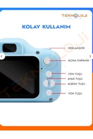 Resim Teknoloji Gelsin Dijital Fotoğraf Makinesi Mini 1080p HD Kamera Hafıza Kart Hediyeli Çocuk Kamerası 