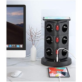 Resim Fillikutum Akıllı Priz Magsafe Özellikli Akıllı Priz 12xpriz 1xusb 2xtype-c 2.4 Amper Wireless Kablolu Priz 