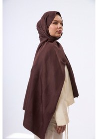 Resim Mirsoy Scarf Zerafet Desen Şal Acı Kahve 