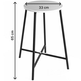 Resim Bar Sandalyesi Bar Taburesi Mutfak Sandalyesi Beyaz 1523 