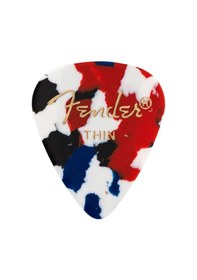 Resim Fender 1980351750 Classic Celluloid Confetti 351 Shape Thin Gitar Penası 12'li Esnek İnce Yapı Akustik Ritimler İçin İdeal 
