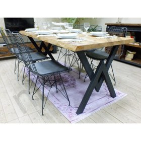 Resim NT Concept Ntconcept Vinne Doğal Ağaç Yemek Masası - (100cm-200cm Masa) 