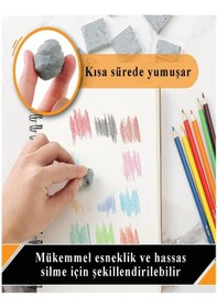 Resim Renkli Hamur Silgi Kutulu 4 Adet Silka Hamur Silgi Çizim Silgisi Yoğrulabilir Silgi Plastik Kutulu Resim Sanatsal Silgi 