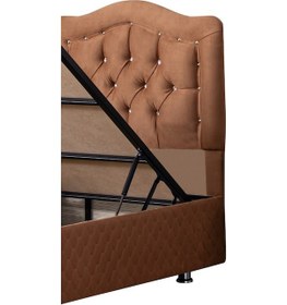 Resim Setaymobilya Baza, Şah Açık Kahve Tek Kişilik Baza + Başlık, Mdf - Setay 