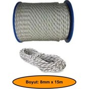 Resim 8 Mm Sentetik Iskota Halat, Dağcı İpi, Outdoor Kamping Piknik Salıncak Halatı, 15 Metre 