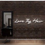 Resim Twins Led Love Thy Hair Yazılı Neon Tabela Beyaz Model:model:31353366 Beyaz 