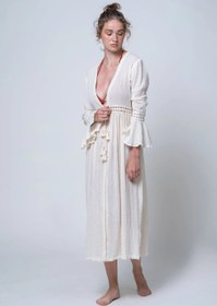 Resim Sile Fabric Kimono Caftan - Kumbaba - Small / Natural 