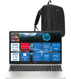 Resim Hp 255 G10 Amd Ryzen 7 7730U 32GB 2tb SSD Amd Radeon Grafik Windows 11 Home 15.6" Taşınabilir Bilgisayar 9G1F9ETH19 + Zetta Çanta 