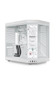 Resim HYTE Y70 Touch Snow White Temperli Cam USB 3.2 E-ATX Dual Chamber Mid Tower Dokunmatik Ekranlı Gaming Kasa (CS--Y70TI-WW) 